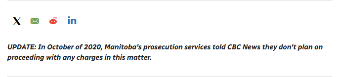 Editors note CBC added to the story